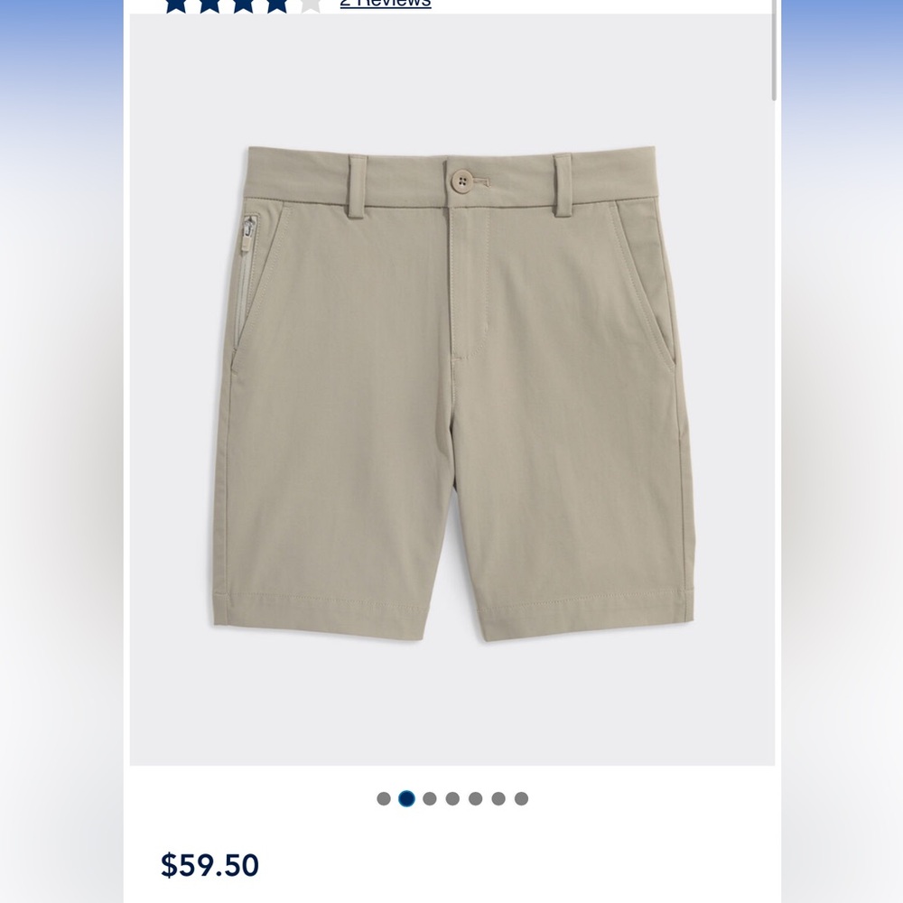 Bundle of Boy’s Performance On-The-Go Vineyard Vines Blue and Tan Shorts - Picture 8 of 8